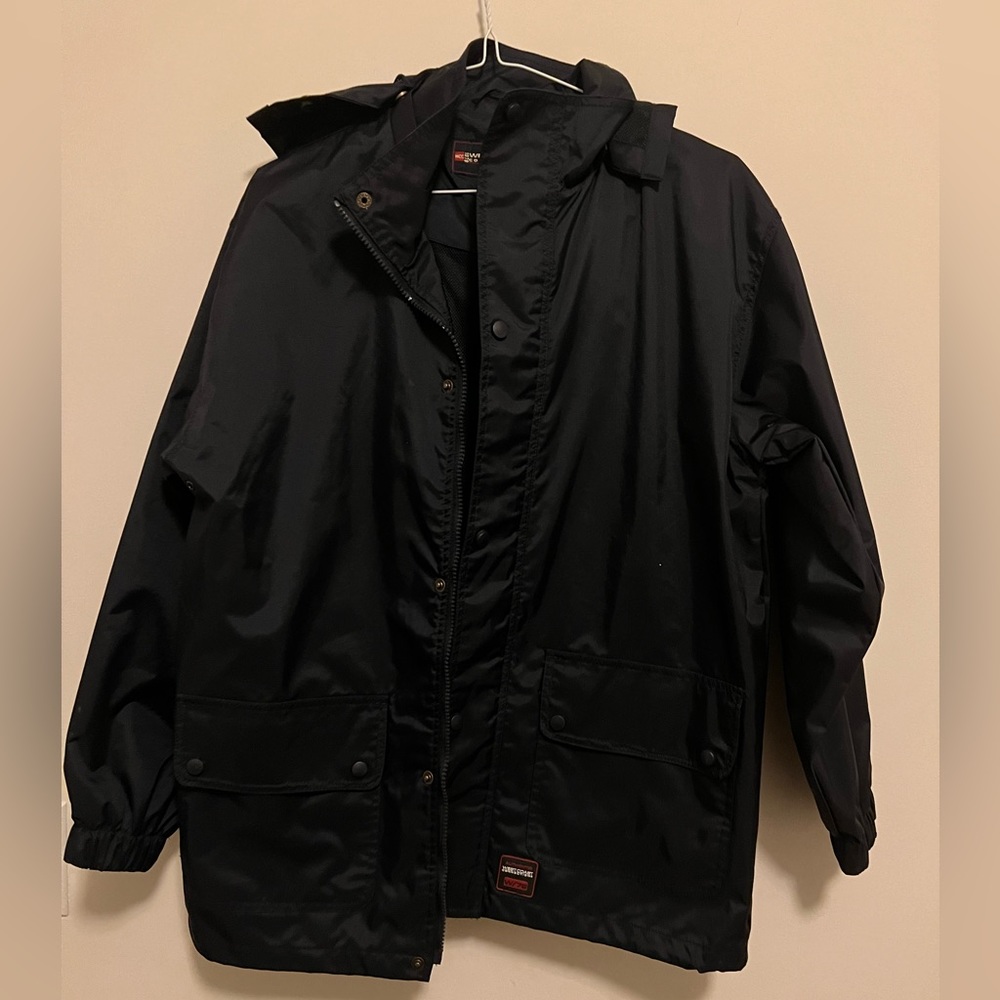 West Coast Connections navy rain coat